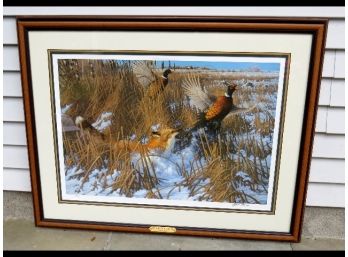 Michael Sieve Limited Edition 'Fast Food Hunter - Fox And Pheasants' Framed & Signed Print #107 Of 950