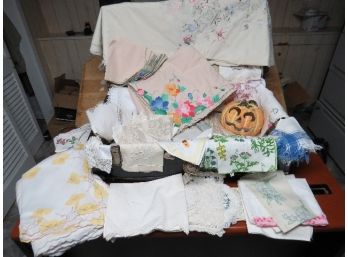 Stuff The Trunk With Linens - Over 100 Pieces Of Vintage Linens