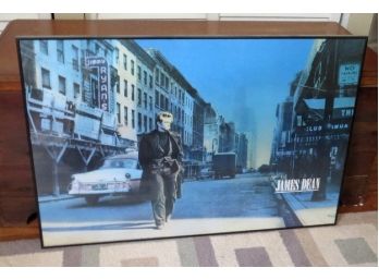 An Iconic James Dean Framed Print 1950's Era Cars & Street Scene