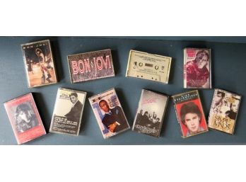 Vintage 1980's  Rock Cassette Tapes - Bon Jovi, Chicago, Quiot Riot, Rick Springfield And More