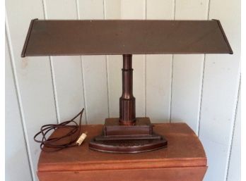 Art Deco Bronzed Deck Lamp - In Working Condition