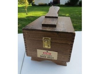 Vintage Handcrafted Kiwi Brand Shoe Shine Valet Box Full Of Shoe Shine Materials