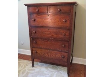 Early 1900's Late Victorian Era Lenoir Furniture Co. North Carolina 6 Drawer Oak Dresser