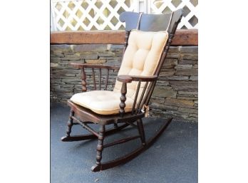 Mahogany Turn Of The Century Rocker - Perfect Next To The Fireplace, On The Covered Porch, Etc.