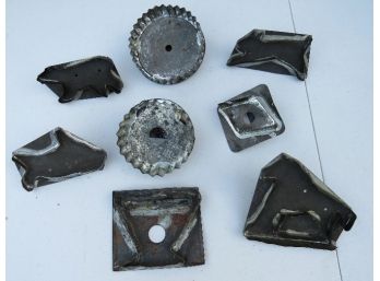 Antique Primitive Hand Crafted Tin Cookie Cutters