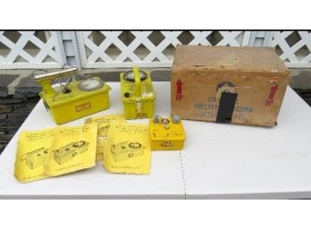 Pair Of Cold-War Era Geiger Counters W/Box & Instructions 1962 Era Bay Of Pig's Preparation!