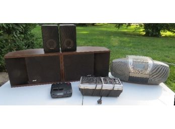 Vintage Pair Of Bose 201 Series II Bookshelf Speakers, Realistic Outdoor Speakers, Vintage Sony Discman Etc.