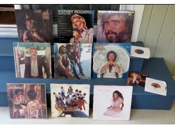 Mixed Country Record Lot - Kenny Rogers, Kris Kristofferson, Rita Coolidge, Etc.