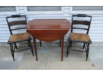 Hitchcock  Drop Leaf Table And 2 Chairs