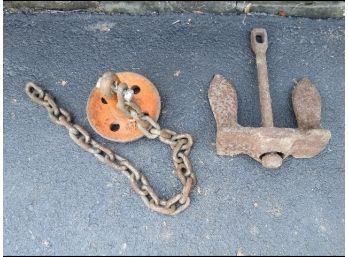 Pairing Of Cast Iron Boat Anchors