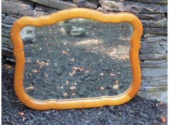 Victorian Shield Shaped Dresser Beveled Mirror In Maple