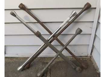 Lot Of Three Lug Nut Wrenches - 4 Way