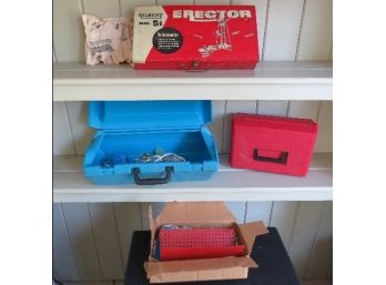 Vintage Erector Building Sets Lot