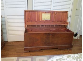 Caswell-Runyan Co. Mid-Century Cedar Chest W/Original Label Inside Lid