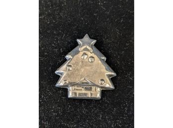 Vintage Sterling Silver 'NP' Or 'NF' Christmas Tree Pin Marked .925