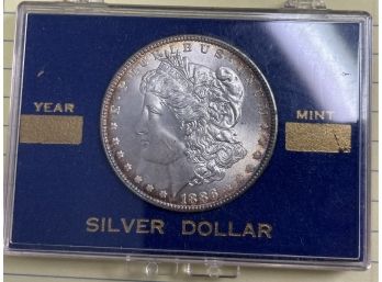 1886 Morgan Silver Dollar . UNC  90 Percent Silver .