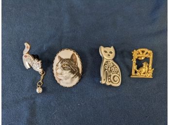 Cat Love Lot - Four Cat Pins / Brooches