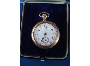 Antique 1907 Waltham Gold Filled Openface Pocket Watch - No Crystal