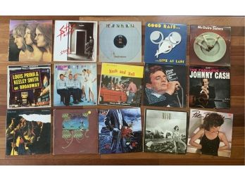 Lot Of 15 Vinyl Records Including Johnny Cash, Rush, Yes & More! #5