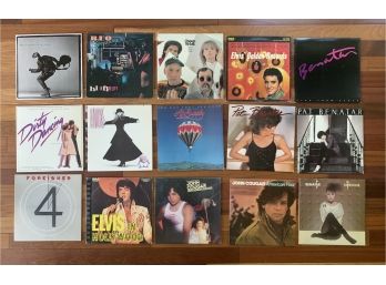 Lot Of 15 Vinyl Records Including Pat Benatar, Foreigner, John Cougar & More! #2