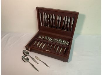 La Rose WM A Rodgers Premier Stainless Flatware Set 73 Piece