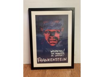 Large Frankenstein Movie Poster - Warning! The Monster Is Loose!