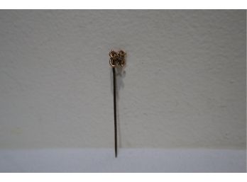 10K Yellow Gold With Diamond Stick Pin 1.17 Grams