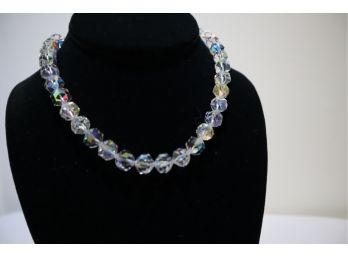 Aurora Borealis 1 Strand Crystal Necklace 15'