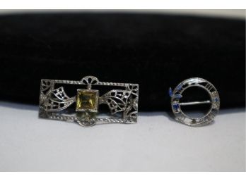 (2) 925 Sterling Silver Pins