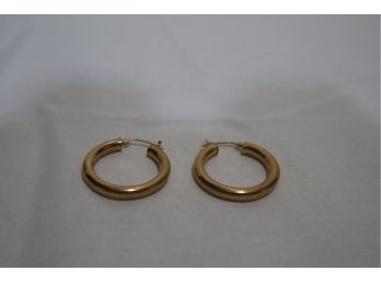 14K Yellow Gold Hoop Earrings 1.6 Grams