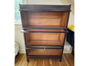 Vintage Glass Front Bookcase By Globe-Wernicke Note- 4 Piece Unit That Comes Apart For Ease Of Transportation