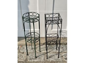 Lot Of Two Metal Plant Stands