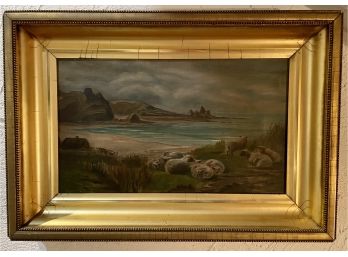 Stunning 20th Century CTA Foster Waterscape Framed Oil Painting