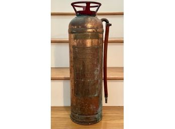 Vintage - Chief Croker - Copper & Brass Fire Extinguisher