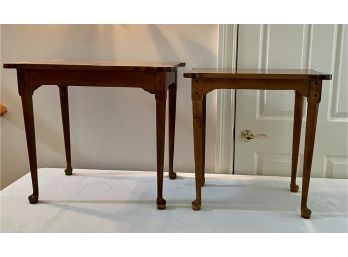 Ethan Allen Nesting Wooden Side Tables