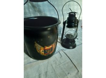 Vintage Lantern And Bucket