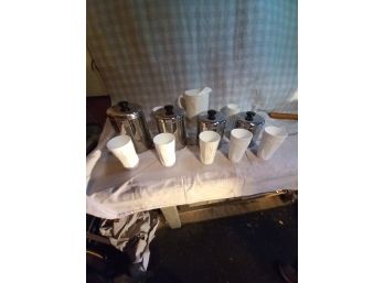 Chrome  / Milk Glass Lot