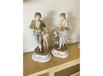 Vintage Ceramic Decorative Statues Figurine PAIR