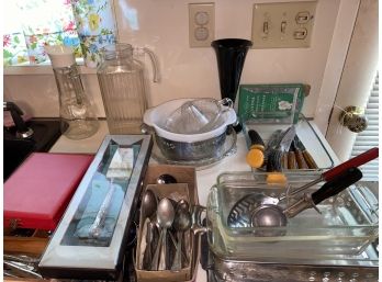 Contents Of One Part Of  Kitchen Counter