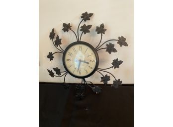 MCM United Clock Company Metal Decorative Electric Wall Clock, Brooklyn, NY