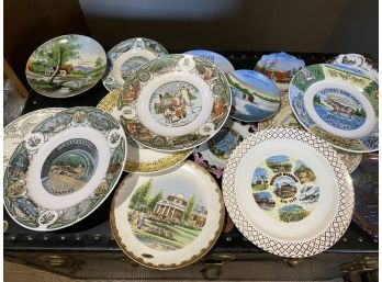 Collection  Of Souvenirs Plates, Catskill NY,  Hawaii, New York World Fair & More