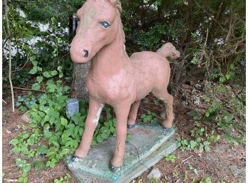 Cast Concrete Painted Pony Garden Statue