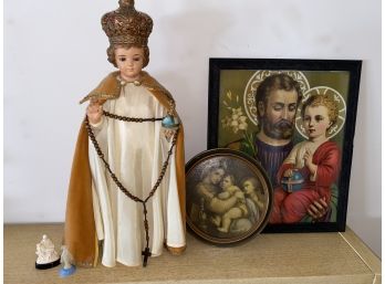 Religious Lot Infant Of Prague Jesus With Two Extra