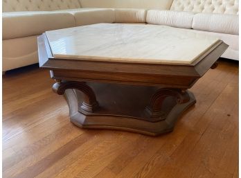 MCM Hexagonal Marble Top Coffee Table