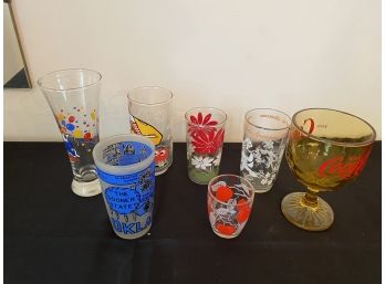 Vintage Collectibles  Glasses Oklahoma Sooners, Ronald McDonald, Bud Light & More