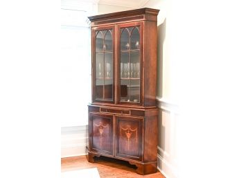 Neoclassical Corner China Cabinet