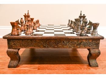 Chess Set With Copper Detail Board