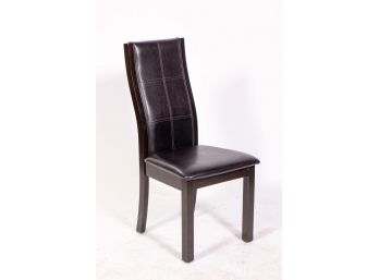 Black Leather Parsons Chair