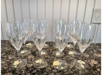 Set Of Twelve New Lenox 'Firelight' Crystal Iced Bev Glasses, $540 Retail