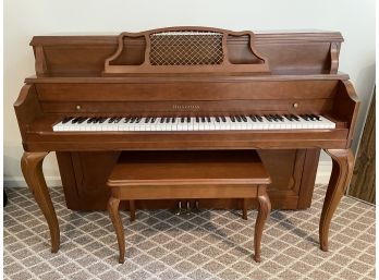 Heintzman Walnut French Provincial Style Vertical Grand Piano  *Professional Piano Mover Needed To Transport